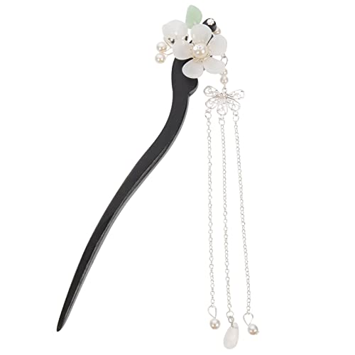 IWOWHERO Haarstäbchen Für Frauen Aus Holz Vintage Stil Haarstab Für Lange Haare Haarnadel Zum Stecken in Dutt Chinesische Haaraccessoires Mit Blume von IWOWHERO