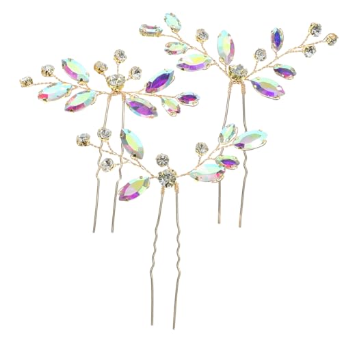 IWOWHERO Haarschmuck Für Die Braut Hochzeit Braut-haarnadeln Set Mit Strasssteinen Haarnadeln Braut-haarteile Haarspangen Für Frauen Abschlussball-kopfschmuck von IWOWHERO