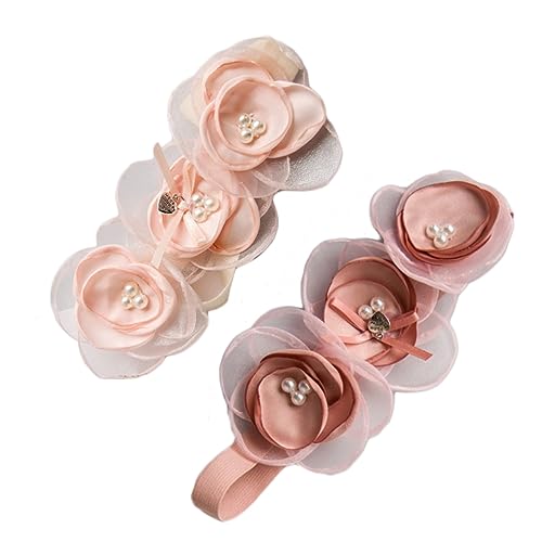 IWOWHERO Haarschmuck Für Mädchen 2 Stück Blumen-stirnband Für Babys Entzückendes Blumen-haarband Lichtecht Und Verformungsbeständig Für Weihnachten Geburtstage Und Partys Zufällige Farbe von IWOWHERO