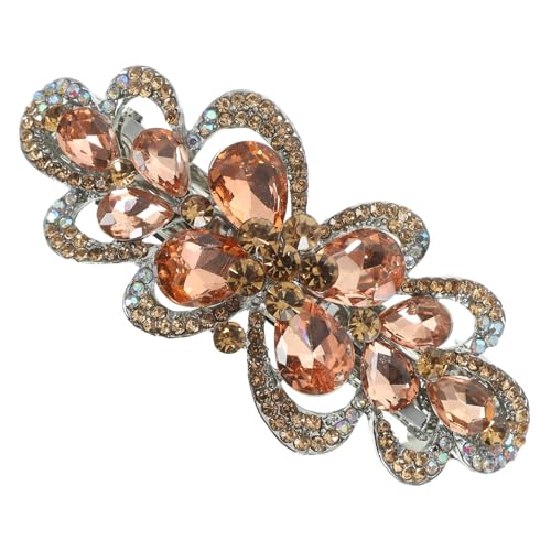 IWOWHERO Haarschmuck Für Brautjungfern Haarspange Mit Strass Und Blume Haarspangen Aus Metall Für Dickes Haar Styling-zubehör von IWOWHERO