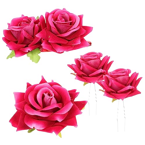 IWOWHERO Haarspangen-set 4er-pack Haarspangen in Rosenform Modischer Haar-accessoires Für Mädchen Passend Für Alle Anlässe von IWOWHERO