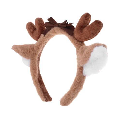 IWOWHERO Stirnband Hirsch Ohr Plüsch Haarband Dekorativ Kopfschmuck Haar Zubehör Verschlussband Entzückendes Haarband Wiederverwendbar Tragbar von IWOWHERO