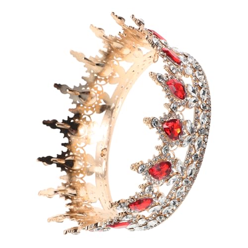 IWOWHERO Hochzeits Tiara für Braut Goldene Kristallkrone Leicht und Komfortabel Perfekter Haarschmuck für Hochzeit Geburtstagsfeiern und Abschlussball von IWOWHERO