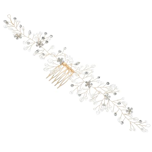 IWOWHERO Hochzeitskopfschmuck Haarranke Für Frauen Haarschmuck Für Damen Haarschmuck Für Die Hochzeit Haarband Haargummi Tiara Haarrebe Zinklegierung Strasssteine Kamm Braut von IWOWHERO