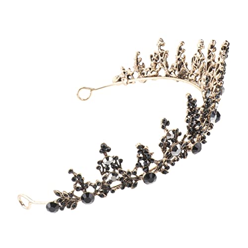 IWOWHERO Krone Kopfbedeckung Tiara Für Braut Hochzeit Mit Kristallsteinen Kopfschmuck Kopfband Geburtstag Fotografie Cosplay Auftritt von IWOWHERO