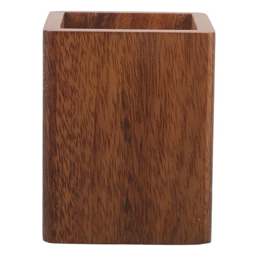IWOWHERO Holz Stiftehalter Make-up Organizer Kosmetik Pinselhalter Für Schreibtisch Mit Minimalistischem Design Für Bleistifte Kosmetiktöpfen Und Utensilien von IWOWHERO