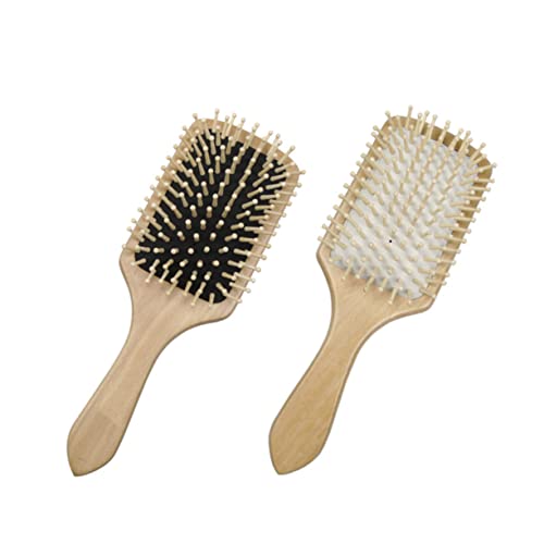 IWOWHERO Holzkamm Zur Kopfhautmassage Großer Runder Massagekamm Aus Natürlichem Holz Für Haartypen Sanfte Entwirrung Blutzirkulation Für Damen Herren von IWOWHERO