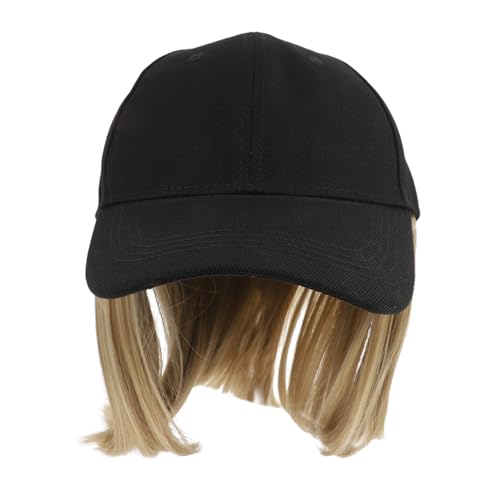 IWOWHERO Hut Perücke Hutperücke flechten für Hüte anzeigen Zöpfe fokuhila perücker the wig Baseballmütze Perücke Haarschmuck für Frauen Hochtemperaturdraht Yellow von IWOWHERO