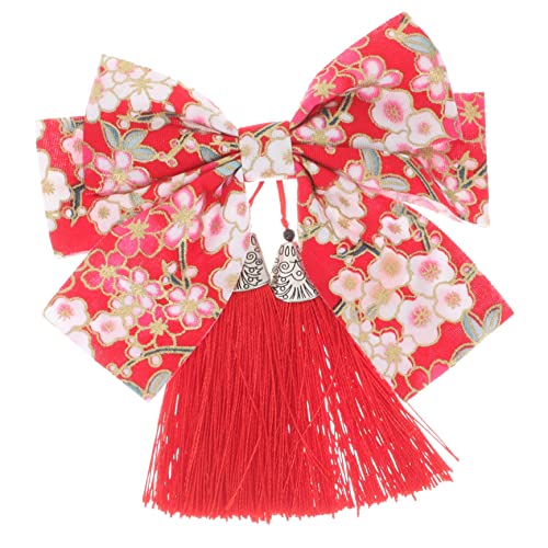 IWOWHERO Japanischer Haarschmuck Schleifen Haarclip Große Quaste Traditioneller Haarspange Damen Haarklammer Eleganter Deko Haarschmuck Für Dünnes Und Dickes Haar Festliche Frisuren von IWOWHERO