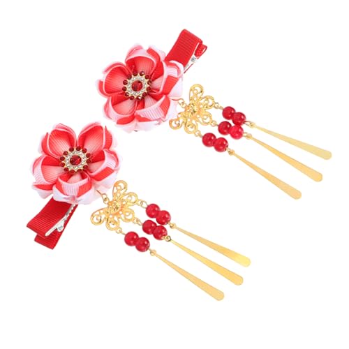 IWOWHERO Japanischer Stil Haarclip Mit Kimono Kopfbedeckung Und Langer Quaste Für Damen Haarschmuck Mit Blumenmotiv Leicht Und Langlebig Passend Zu Japanischen Outfits von IWOWHERO