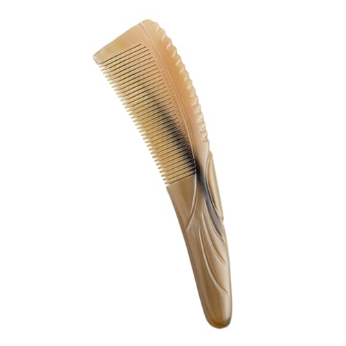 IWOWHERO Ochsenhornkamm Massagekamm Für Kopfhaut Haarmassagekamm Entwirrungskamm Kamm Für Frauen Und Männer Stylingkamm Aus Natürlichem Hornmaterial von IWOWHERO