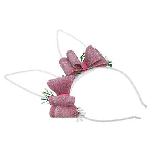 IWOWHERO Kaninchen-Stirnband fasching haarschmuck faschings haarschmuck Bühnenperformance Haarreif hair accessories for girls Ohr Hase Plüschkaninchen Kopfbedeckung Plastik von IWOWHERO