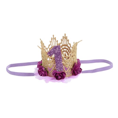 IWOWHERO Krone Blume Spitze Mesh Stirnband Mädchen Haar Zubehör Babys Und Jungen Und Geburtstag Party Elegante Decor von IWOWHERO