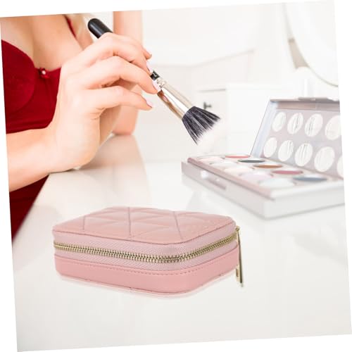 IWOWHERO Kleine Lippenstift Tasche aus Hochwertigem Rindsleder mit Spiegel Kompakt und Leicht Praktische Kosmetiktasche für Unterwegs Reise und Büro Stilvoller Lippenstift Organizer für von IWOWHERO