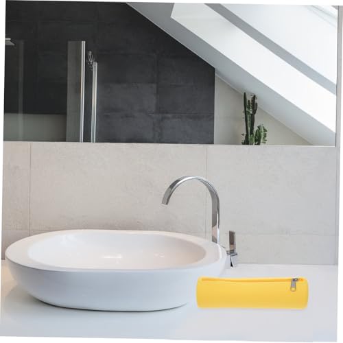 IWOWHERO Kleine Silikon Makeup Pinsel Tasche mit Reißverschluss Tragbarer Kosmetik Organizer Wasserabweisend und Robust als Reise Make Up Aufbewahrung für Damen und Mädchen von IWOWHERO