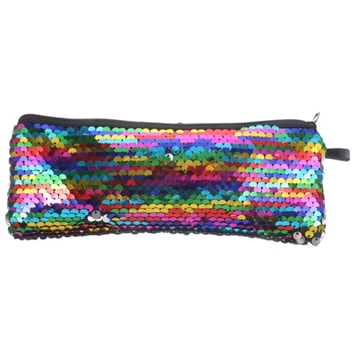 IWOWHERO Kosmetiktasche Damen Kleine Schminktasche mit Glitzernden Pailletten Handliche Makeup Bag für Schmuck Haaraccessoires und Kabel Kosmetikbeutel mit Großem Stauraum von IWOWHERO