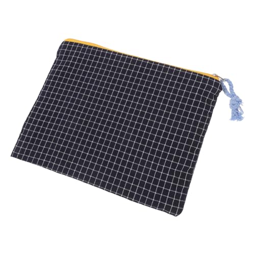 IWOWHERO Tragbare Reise-Make-up-Tasche Mit Reißverschluss Kosmetiktasche Damen-Kosmetiktasche Make-up-Organizer Gittermuster Für Kosmetika Und Schmuck Strapazierfähig Und Leicht Zu von IWOWHERO