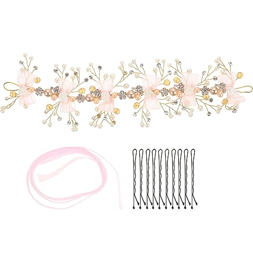 IWOWHERO Krone Haarschmuck Für Kinder Blumen Haarkranz Ornament-stirnband Kinderschmuck Kronendekor Florales Stirnband Floraler Kopfschmuck Blumendekor Mädchen Braut Legierung Blütenkopf von IWOWHERO