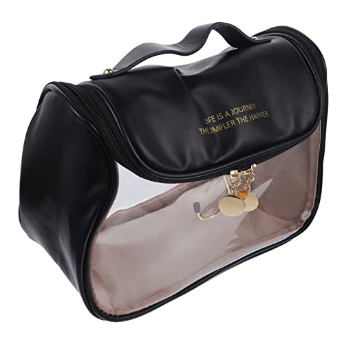 IWOWHERO Damen Reisereisetasche Transparent Kosmetiktasche Tragbar Make-up-Organizer Aufbewahrungsbox Für Kosmetika Und Toilettenartikel Für Reisen Camping von IWOWHERO