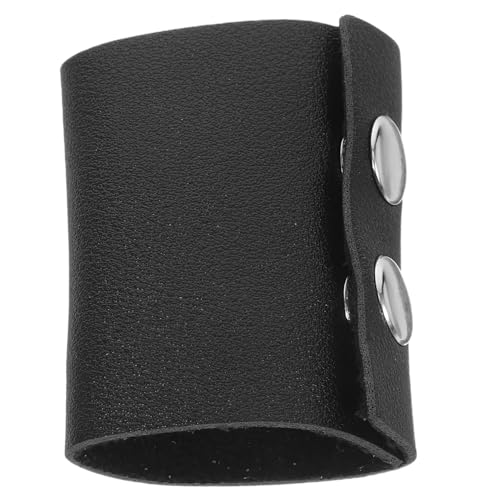 IWOWHERO Leder Haargummi für Dickes Haar Pu leder Pferdeschwanzhalter mit Metallknopf Einfaches Haarschmuck für Mädchen Bequem Strapazierfähig Geeignet für Lockiges und Zufällige Farbe von IWOWHERO