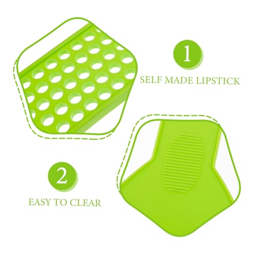 IWOWHERO Lip Balm Füllform Fach DIY Lippenpflege Behälter mit Spatel PP Lippenbalsam Tuben Gießform Tablett Wiederverwendbar für Selbstgemachten Lippenbalsam Praktische Kosmetik Tabletts von IWOWHERO
