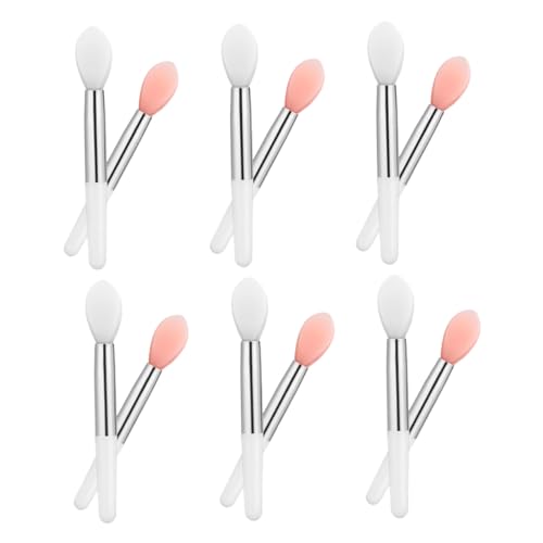 IWOWHERO 24stücke Silikon Lippenpinsel Lippenstift Applikator Frauen Makeup Tools Transparent Tragbar Einwegpinsel Für Lippen Oder Augenlider Füllen von IWOWHERO