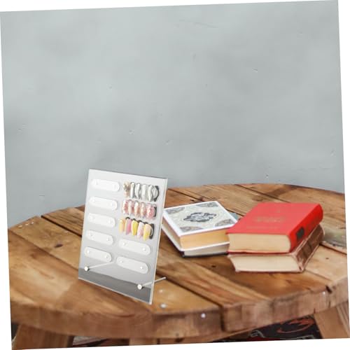 IWOWHERO Magnetische Acryl Nail Art Display Tafel Stabiles Nail Tips Präsentationsboard mit Halterung Transparentes Nagelkunst Ausstellungsbrett für Frauen und Nagelstudio Praktisches von IWOWHERO