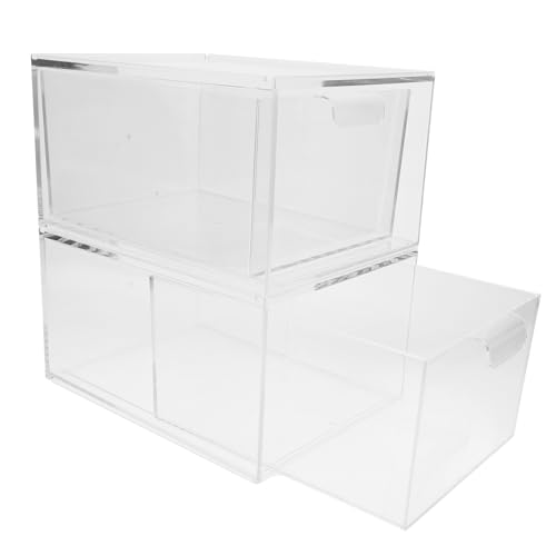 IWOWHERO Schreibtisch-organizer Für Zuhause – Aufbewahrungsbox Mit Deckel Rattan-make-up-organizer Schreibtisch-aufbewahrungsschublade Schmuckhalter von IWOWHERO