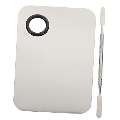 IWOWHERO Make Up Palette Satz 15x10cm Mischspatel Kosmetische Werkzeuge für Professionelle Anwendungen 16cm Spatel für Foundation Rouge und Lidschatten von IWOWHERO