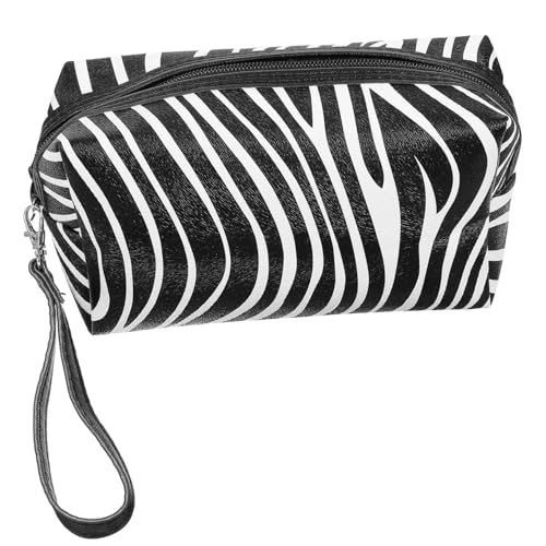 IWOWHERO Reise-Organizer-Tasche Mit Zebra-Print – Make-up-kulturtasche Für Frauen Hänge-Aufbewahrungstasche Mit Taschen Kosmetiktasche von IWOWHERO