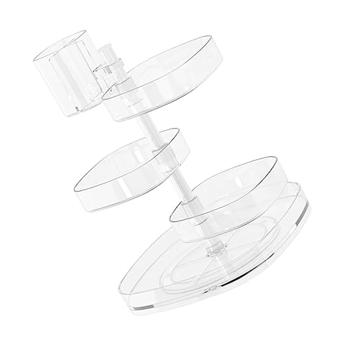 IWOWHERO Rotierende Kosmetikbox Aus Material Praktischer Schminktisch Organizer Für Badezimmer Und Schlafzimmer Aufbewahrungslösung Für Make-up Und Hautpflegeprodukte von IWOWHERO