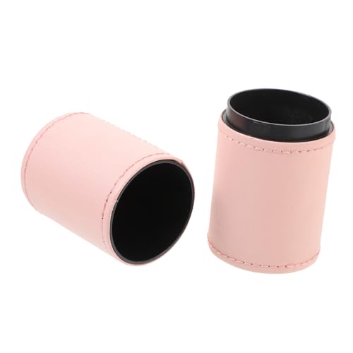 IWOWHERO Make-up-Pinselhalter Tasse für Lederbürsten Stift-Organizer schreibtisch zubehör schreibtischorganizer Hautpflegeprodukte Make-up Pinsel Getränkehalter Veranstalter reisen Pu Rosa von IWOWHERO