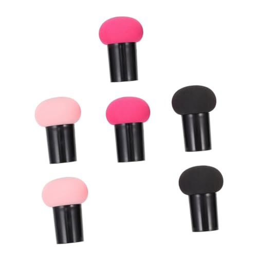 IWOWHERO 6 Stück Make up Blending Schwämme Pilz Gesichts Foundation Schwämme Puderquaste Für Flüssige Und Trockene Produkte Latexfrei Für Frauen Leicht Und Tragbar von IWOWHERO