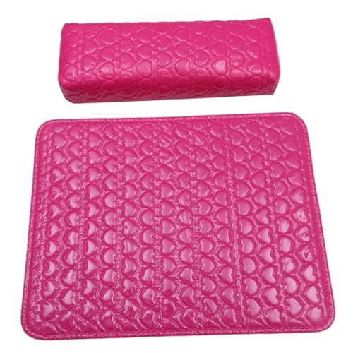 IWOWHERO Maniküre Handkissen PU Leder Handgelenkpolster Nagelstudio Kissen Set Herzmuster Rosarot Quadratisch Abnehmbar für Nageltisch Wrist Cushion Wrist Pad Nail Salon Cushion IWOWHERO Maniküre Handkissen PU Leder Handgelenkpolster Nagelstudio Kissen Set Herzmuster Rosarot Quadratisch Abnehmbar für Nageltisch Wrist Cushion Wrist Pad Nail Salon Cushion von IWOWHERO