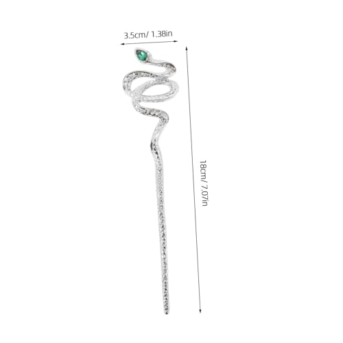 IWOWHERO Metallic Haarnadel Schlange Design Dekorativer Haarschmuck für Damen Eleganter Haarnadelstab für Hochzeit Party Alltag Frisuren IWOWHERO Metallic Haarnadel Schlange Design Dekorativer Haarschmuck für Damen Eleganter Haarnadelstab für Hochzeit Party Alltag Frisuren von IWOWHERO