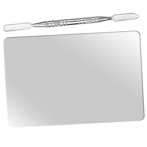 IWOWHERO Mischpalette Und Spachtel-set Für Make-up Grundierung Lidschatten Nagelkunst Pigmentmischung Tragbar Edelstahl IWOWHERO Mischpalette Und Spachtel-set Für Make-up Grundierung Lidschatten Nagelkunst Pigmentmischung Tragbar Edelstahl von IWOWHERO