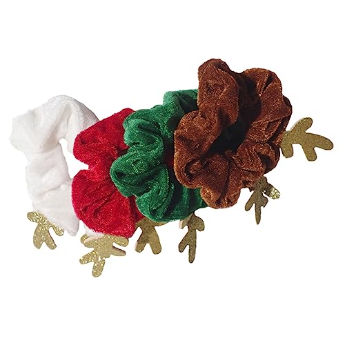 IWOWHERO 4stücke Elastische Weihnachts-haargummis Für Damen Niedliche Scrunchies Und Stylische Haargummis Für Ponytails Und Festliche Anlässe von IWOWHERO
