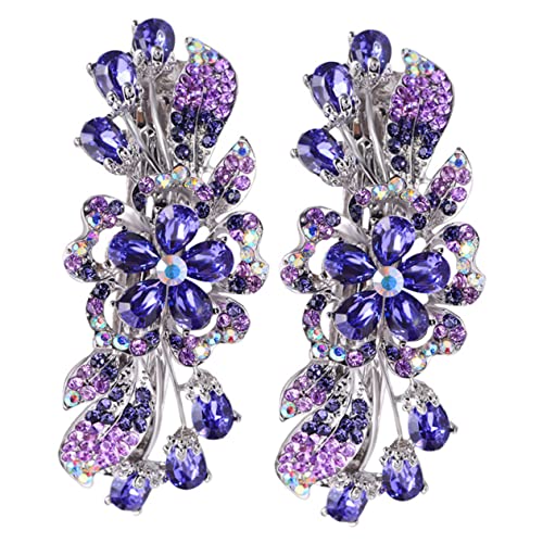 IWOWHERO 2stücke Haarklammern Mit Strass Für Damen Elegante Haarspangen Für Pferdeschwanz Hochzeiten Partys Und Alltag Rutschfeste Haarklammer Vielseitig Einsetzbar Langlebig Und Modisch von IWOWHERO