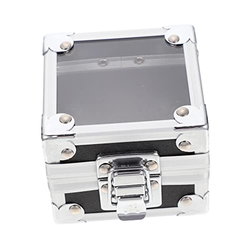 IWOWHERO Praktische Nagelbohrer Bits Aufbewahrungsbox Organizer Für Maniküre Polierköpfe Staubdichter Nagelbohrer Koffer Aus Acryl Und Aluminium Für Professionellen Salongebrauch Und von IWOWHERO
