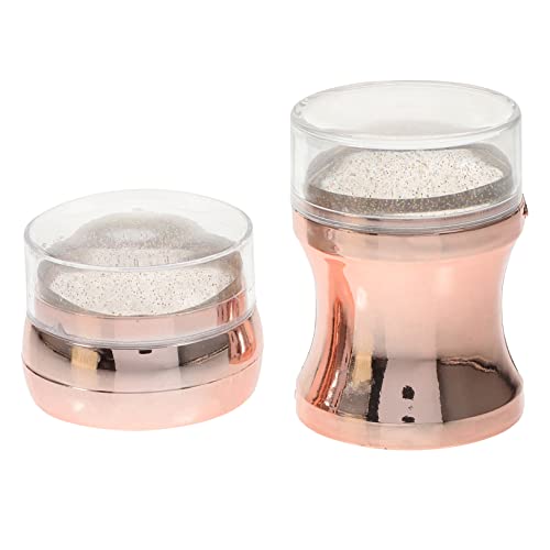 IWOWHERO Nagelstempel 2 Stück Maniküre-stempelwerkzeuge Silikon-nagelkunst-stempel-set Zufälliger Stil von IWOWHERO