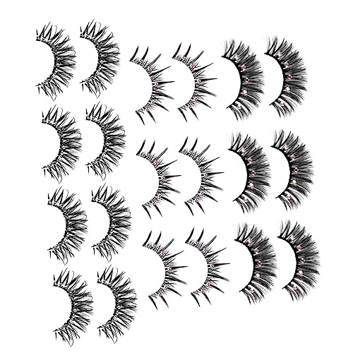 IWOWHERO Natürliche Flauschige Künstliche Wimpern 10 Paar Packung Künstliche Wimpern Für Damen Wimpern Für Schlupflider Wimpernset Mit Mascara von IWOWHERO
