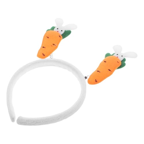 IWOWHERO Osterhasen Haarschmuck Für Mädchen Und Erwachsene Weicher Haarreif Mit Karottenmotiv Für Osterfeiern Und Kostüme Vielseitiges Accessoire Für von IWOWHERO