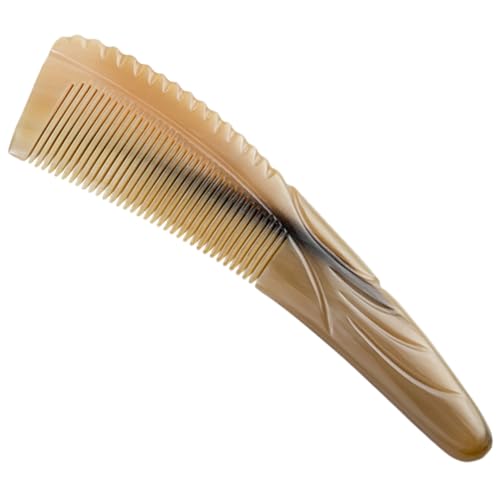 IWOWHERO Ox Horn Kamm Für Männer Detangling Massage Kamm Aus Rinderhorn Praktisch Für Kopfhautpflege Haarentwirren Für Haartypen von IWOWHERO