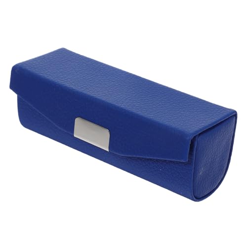 IWOWHERO PU Lippenstift etui mit Spiegel Vintage Lippenstiftbox aus Hochwertigem Pu Leder Tragbarer Robuster Lippenstifthalter für Damen Elegantes Design in Blauton für Zufällige Farbe von IWOWHERO