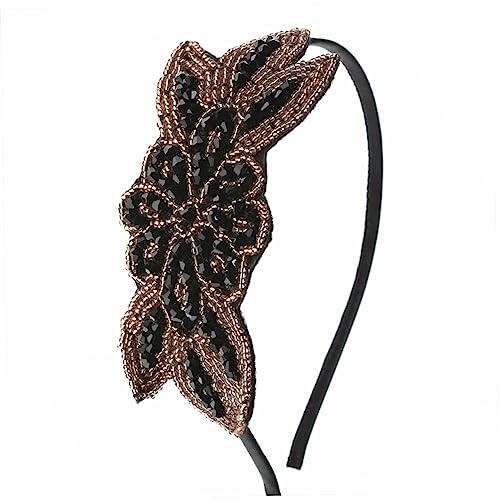 IWOWHERO Perlenstirnbänder Kristall-Strass-Stirnband hair accessories for girls hochzeitshaar schmuck Haarband haarschmuck Perlen-Party-Kopfschmuck Party-Kopfbedeckung Barock- Korn Zubehör von IWOWHERO