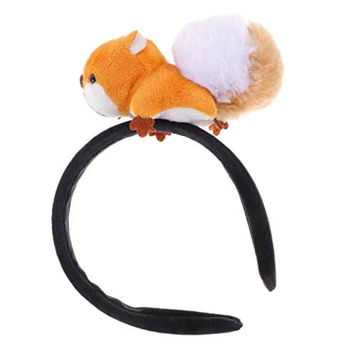 IWOWHERO Plüsch-Eichhörnchen-Stirnband kinder stirnband stirnbänder kinder schönes Cartoon-Stirnband Cosplay-Kopfschmuck kuscheltier Party-Cartoon-Eichhörnchen-Haardekor Party-Haarschmuck von IWOWHERO