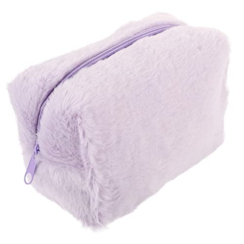 IWOWHERO Plüsch-Kosmetiktasche Für Damen Reisetasche Kulturbeutel Mit Reißverschluss Für Make-up Kosmetika Reiseaccessoires Und Kleine Persönliche Gegenstände Für Reisen Und Camping von IWOWHERO