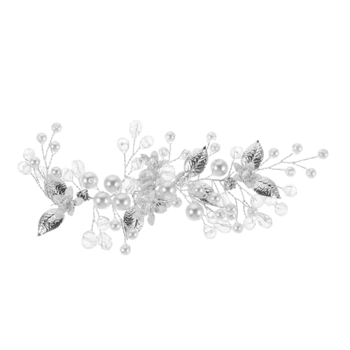IWOWHERO Rhinestone Braut Haarschmuck mit Blumen Design Funkelndes Hochzeits Haarband für Damen Stilvolles Kopfstück mit Haarclips Vielseitiges Accessoire für Hochzeit Ball und Festliche von IWOWHERO
