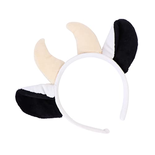 IWOWHERO Dauerhaftes Material-set Stirnband Stilvolle Kuh-stirnbänder Tierohren für Halloween-party und Modenschau von IWOWHERO