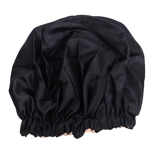 IWOWHERO Schlafmütze Für Frauen Satin Doppellagig Verstellbar Elastisch Mobcap Nachtschlafmütze Chemotherapiemütze von IWOWHERO